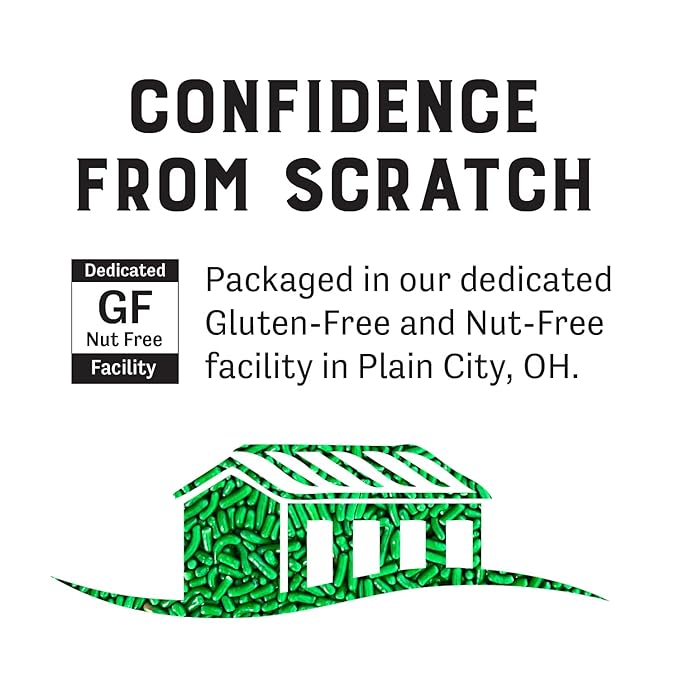 Judee's Gluten Free Green Sprinkles - Green Gluten Free Sprinkles - No-Dye Toppers for Cake Decorating - Edible Cake Decoration for Cookies & Ice Cream - 4 Oz