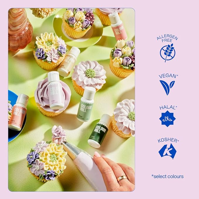 Colour Mill Oil-Based Food Coloring, 20 Milliliters (Pool Party Pack)