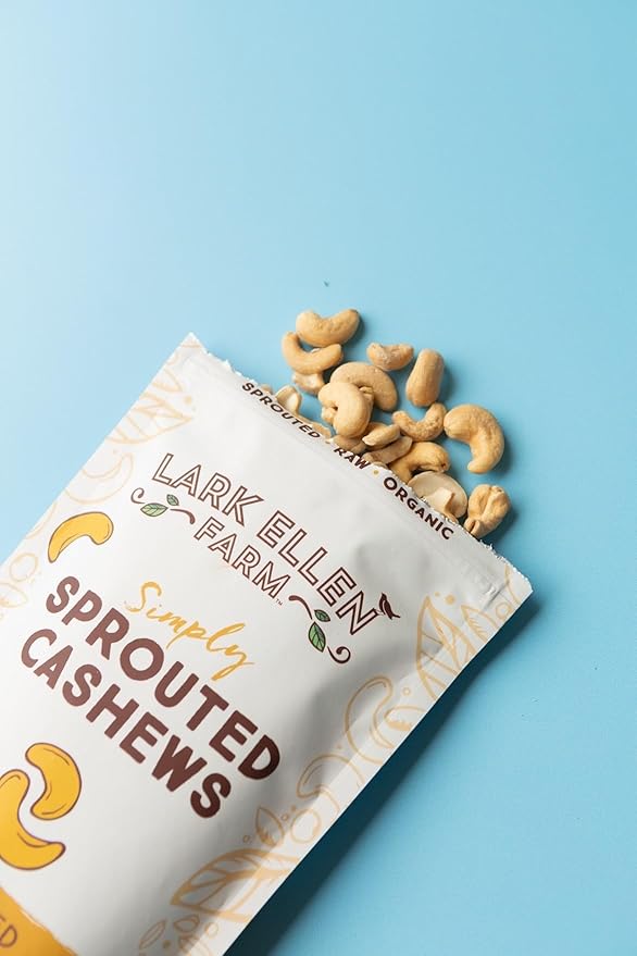 Lark Ellen Farm Sprouted Organic Nuts Variety Pack – Almonds, Walnuts & Cashews – Raw, Vegan, Gluten-Free, Non-GMO, Clean Label Snacks, (1 Bag Each, 10 oz)