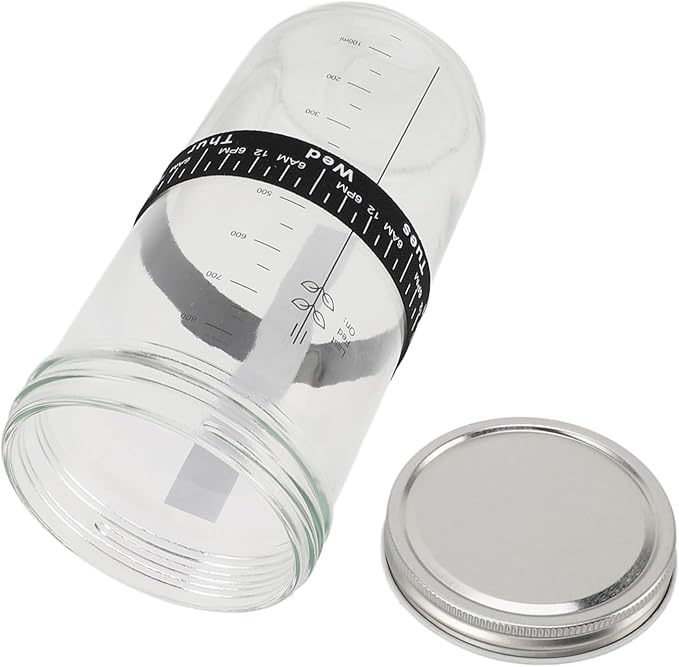 34oz Sourdough Bread Starter Kit, Glass Jar with Silicone Lid, Thermometer, Cloth Cover and Scraper, for Sourdough Bread Baking Supplies, Fun yeast lovers