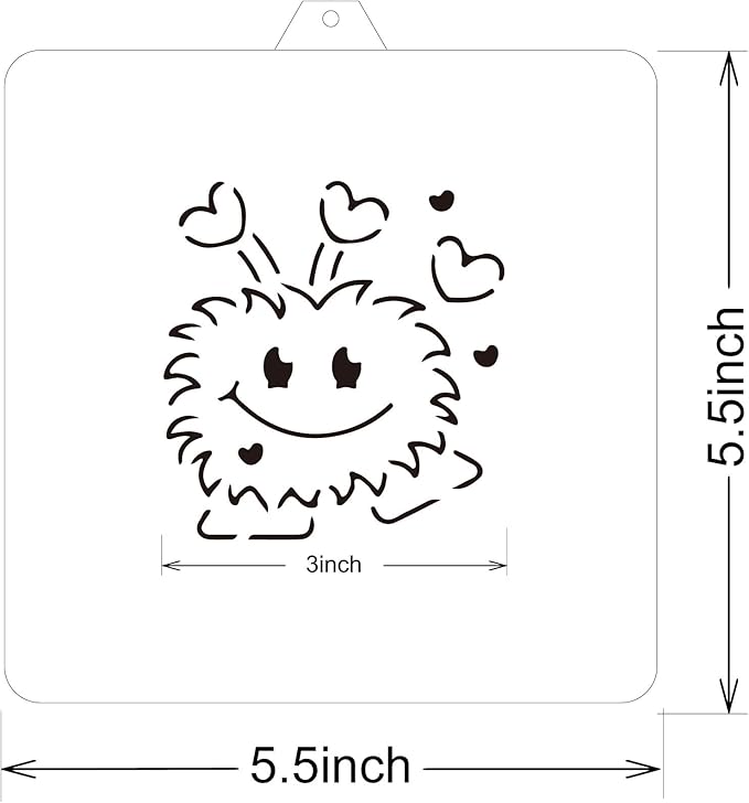 Reusable Valentine PYO Cookie Stencil Paint Your Own Custom Design Unique Cookies Stencils Creates Custom Coloring Pages Designs, Perfect for Kids, Parties, and Bakers. Detailed Designs (Valentine)