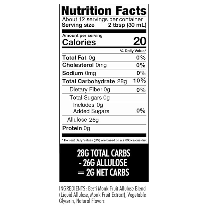 Wholesome Yum Zero Sugar Maple Syrup (Keto Maple Syrup) With Monk Fruit & Allulose - Natural Sugar Free Pancake Syrup - No Artificial Colors Or Flavors, Non GMO, Low Carb, Gluten-Free, Vegan (Plastic bottle - 12 fl oz)