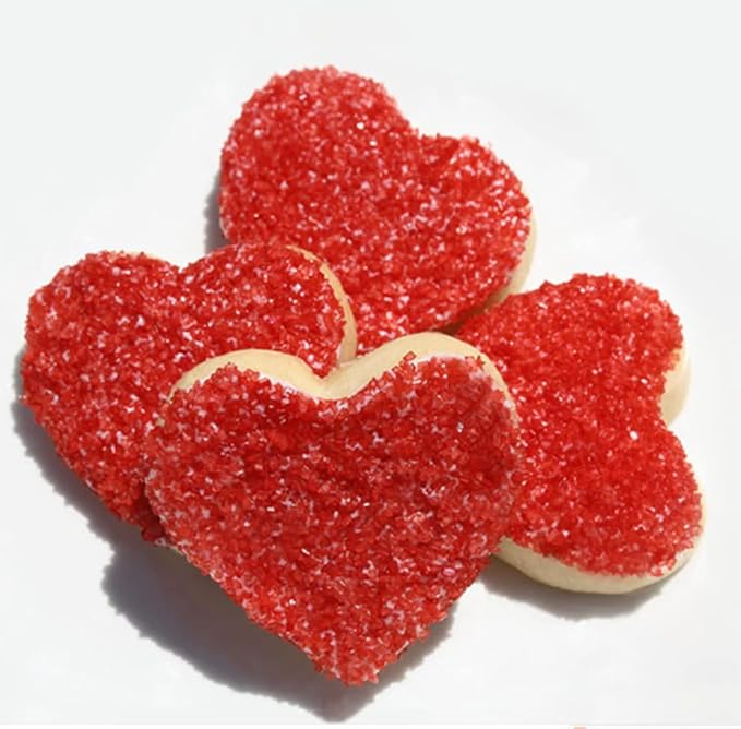 NIPEOR Red Sugar Sprinkles – 4.6oz (130g) Edible Sugar Crystals for Cake & Cupcake Decorating, Christmas & Holiday Baking, Cookie Sprinkles, Candy Toppings for Desserts, Ice Cream & Party Treats(Crystals - Red)