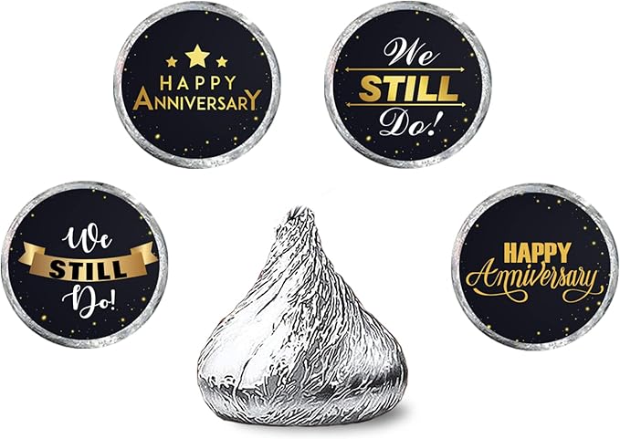 We Still Do Round Candy Sticker - Wedding Anniversary Party Favors Sticker Labels Fit Chocolate Candy（160 Pieces）