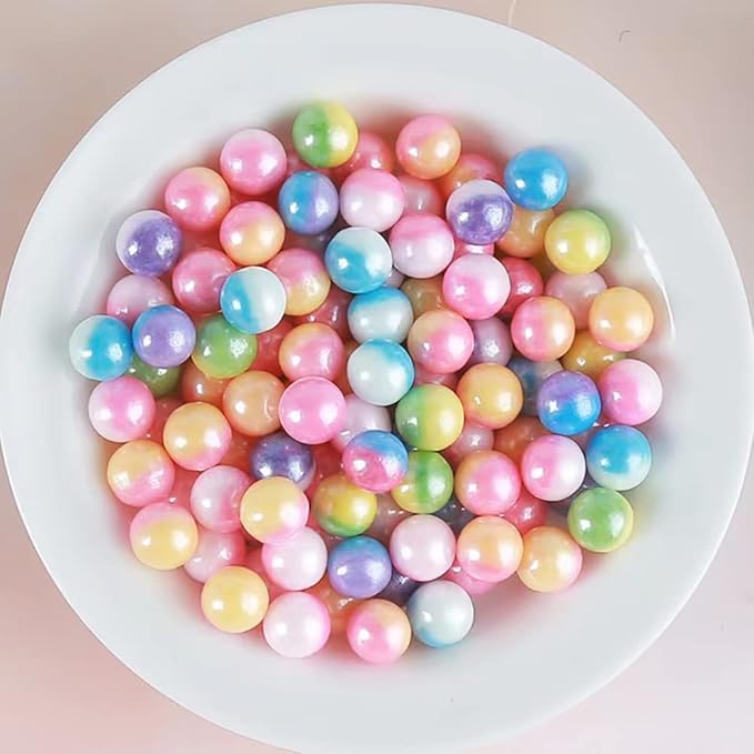 Rainbow Sprinkles Easter Edile Pearl Sprinkles Christmas sprinkles 130g 4.6OZ,Cake sprinkles,Cookie sprinkles,Sugar Pearl, Edible Candy Pearls for Cake Cupcake Decorationg (Rainbow-7mm)