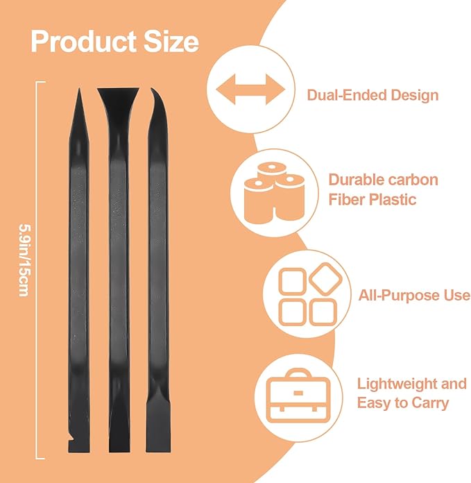 9 Pcs Plastic Multi-Purpose Scraper Tool,Dual-Ended Scraper Perfect for Cleaning in Kitchens,Bathrooms,and Cars.Remove Stickers, Labels and Dirt from Countertops,Floors,Sinks,Stoves