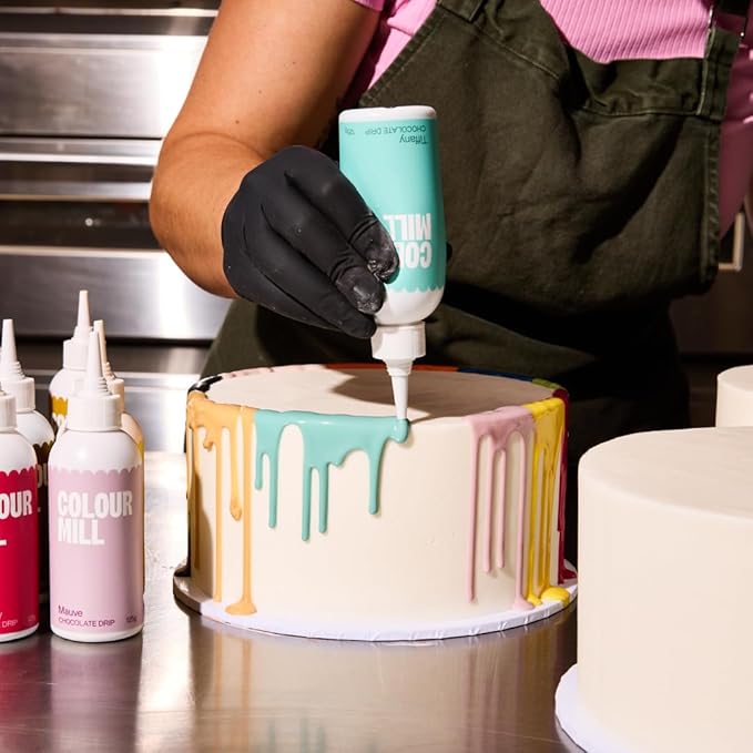 Colour Mill Chocolate Drip Easy-Melt Drizzle for Desserts, 125 Grams Tiffany