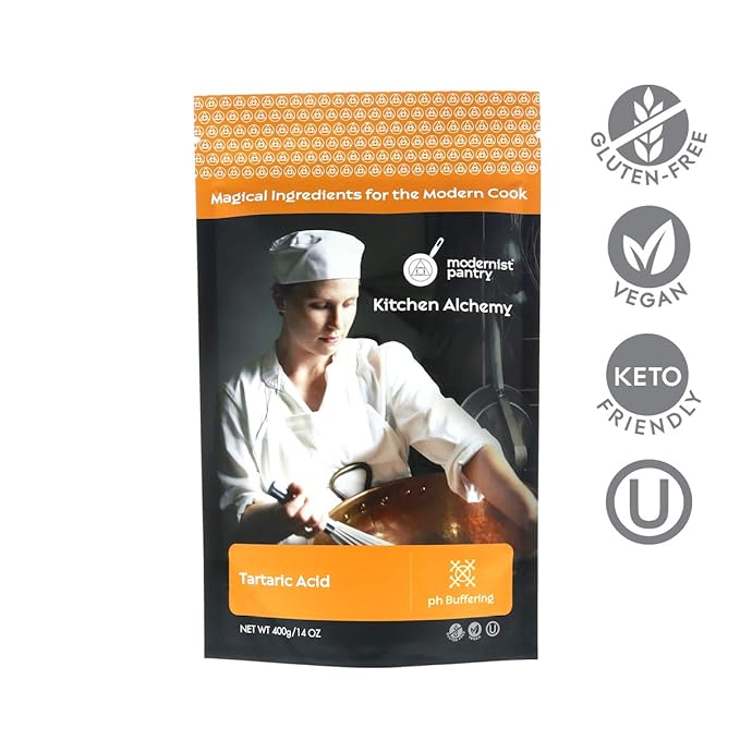 Pure Tartaric Acid ⊘ Non-GMO Gluten-Free Vegan OU Kosher Certified - 400g/14oz