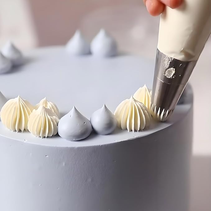 8Pcs Flower Piping Tips Set Stainless Steel Baking Tools Cookies, Cupcakes Rose & Wedding Cake Decorating Icing & Frosting Pastry Nozzles Yiont
