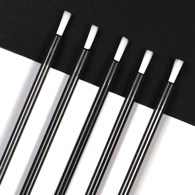 PYO Mini Paint Brush Cookies (Disposable, Food Safe) - Lip, Nail, Cookie Paint Brushes (100, Pink)