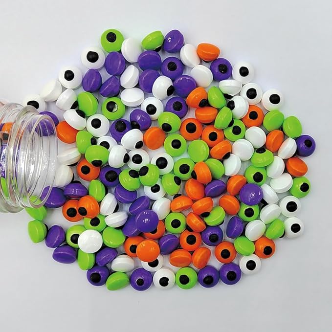 Homankit Edible Candy Eyeballs Eye Sprinkles for Cake Decorating, Multicolour Small Eyeballs Sprinkles for Halloween Cupcake Toppers Baking Cookie Ice Cream Decorations Christmas Supplies