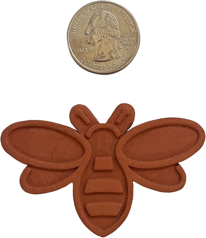 Fox Run Terracotta Brown Sugar Keeper and Saver, Bee, Set of 2