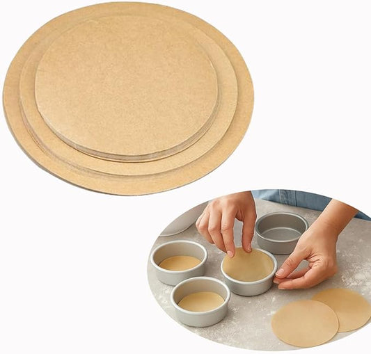 300 Sheets Round Baking Parchment Paper, 4,6,8 Inch Non-Stick Precut Parchment Liners for Cake Pans, Cookies, Grilling, Steaming, and Springform Baking