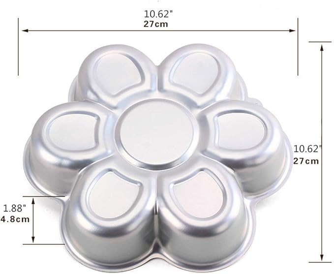 Ulalaza Aluminum Cake Mold 3D Flower Shape Baking Pan DIY Birthday Cake Mould Kitchen Supplies