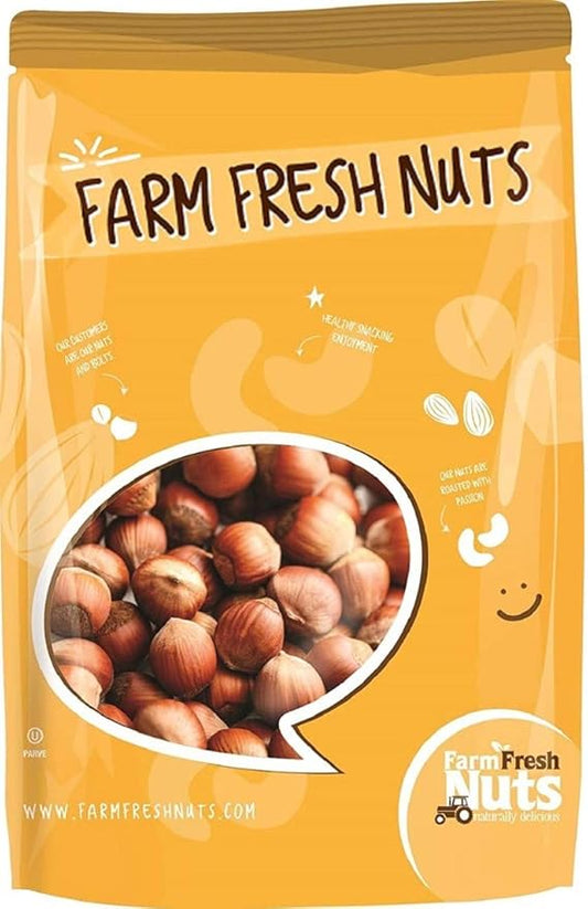 Raw In Shell Filberts/Hazelnuts (4 Lbs.) - Vegan & Keto Friendly - Super Crunchy & Delicious - Natural jumbo Oregon Filberts/Hazelnuts - Packed with Nutrients - Farm Fresh Nuts Brand