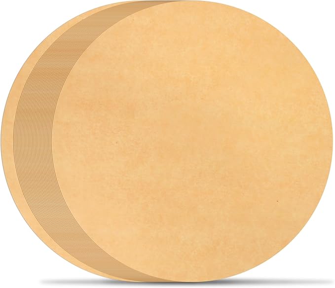 BYKITCHEN Parchment Paper Rounds, Set of 200, Non Stick 10 Inch Parchment Paper for Baking, Pre-cut Sheets Liners for Tortilla Press, Quesadilla Maker, Pizza Pan, Cake Pan, Springform Pan and More