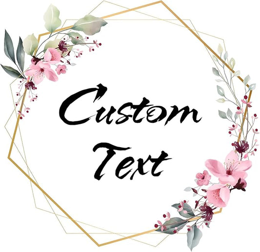 Custom Stickers for Weddings, Birthdays & Businesses - Personalized Labels with Your Logo - Waterproof, Fade and Heat Resistant - Pack of 100-1000 (Wreath K, 2 Inch)