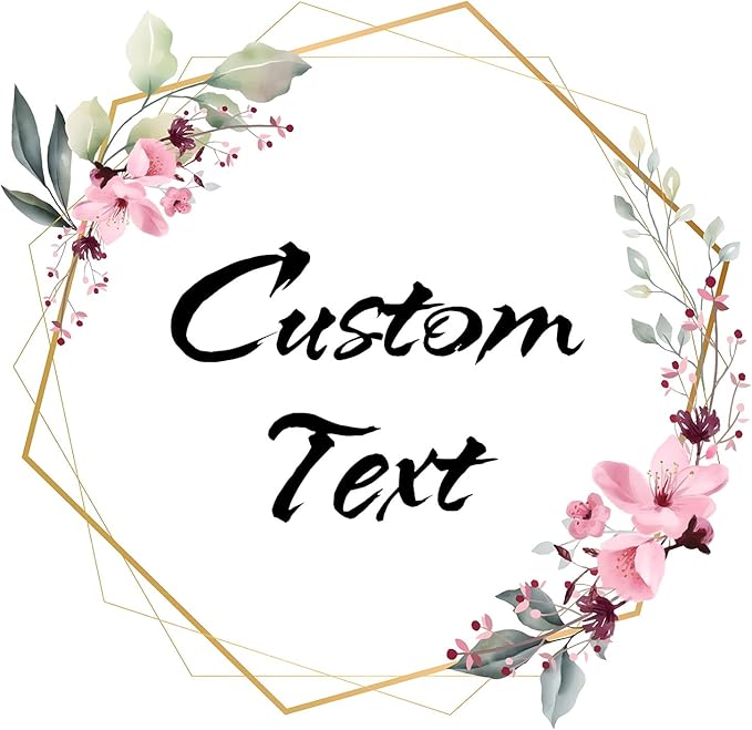Custom Stickers for Weddings, Birthdays & Businesses - Personalized Labels with Your Logo - Waterproof, Fade and Heat Resistant - Pack of 100-1000 (Wreath K, 3.5 Inch)