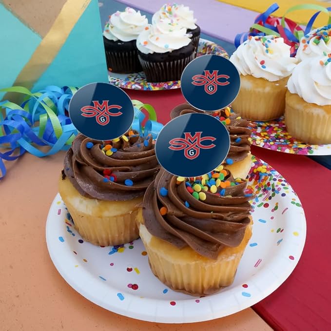 Saint Mary's College Primary Logo Cupcake Picks Toppers Decoration Set of 6