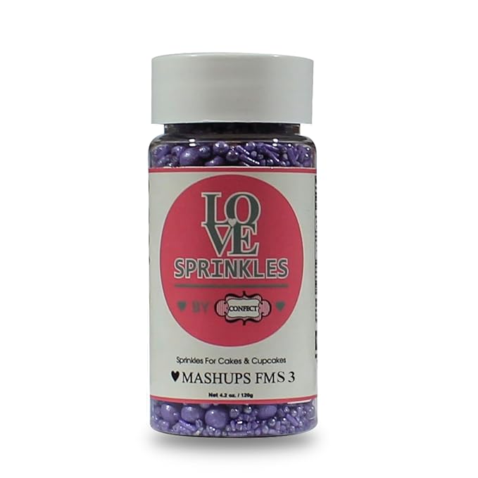 Confect Lavender Sprinkles for Cake & Cupcake Decoration – Premium Quality Edible Sprinkles for Desserts-Vegan, Gluten-Free, Nut-Free, Soy-Free, Dairy-Free, Palm Oil-Free - 4.2 Oz