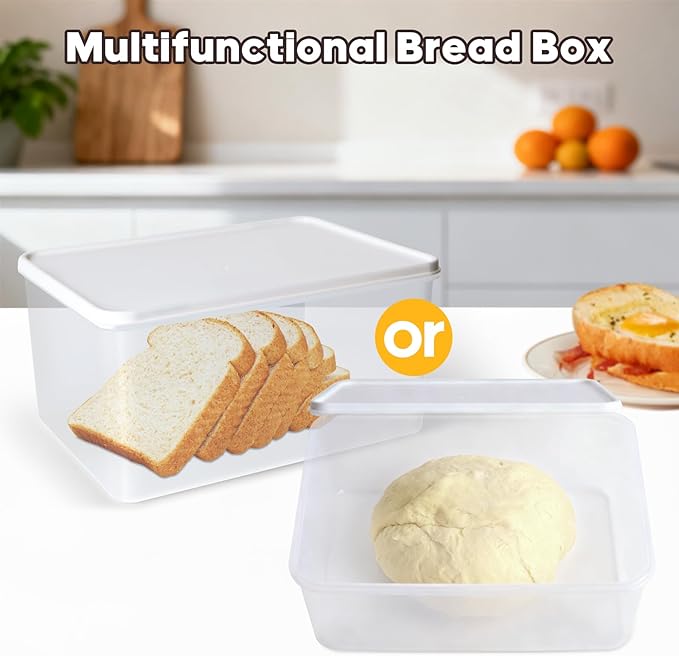 6 In 1 Homemade Bread Slicer With Bread Box For Homemade Bread，Adjustable 304 Stainless Steel Guide With Crumb Tray 2 Loaf Pan With Lid Mason Jars Basting Pastry Brush And Scraper Bread Loaf Slicer