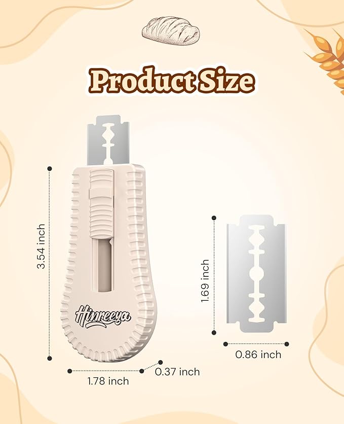 Bread Lame with 5 Blades - Extractable & Magnetic Sourdough Bread Scoring Tool with Ergonomic Handle - Dough Cutter for Artisan Baking, Pizza Dough, Pastries | Must-Have Baking Supplies