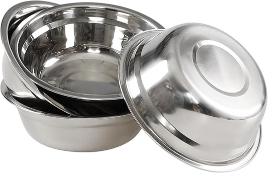 4-Pack Stainless Steel Mixing Bowls, Metal Nesting Bowls