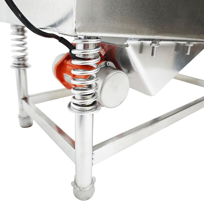 Electric Vibrating Sifter with 12mm Screen Straight Vibrating Sieve Shaker Stainless Steel Linear Sifter Machine Linear Shaker Single Motor 110v 80W