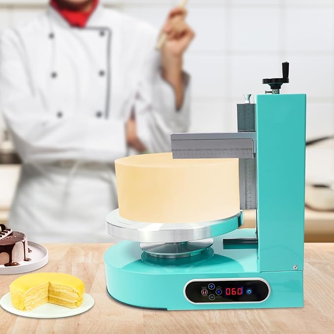 Cake Decorating Machine, Automatic Cake Cream Spreading Machine, Low Noise Cake Frosting Machine, Cake Icing Machine, Turntable with Adjustable Scraper, for 4" to 12" Cake, 60-320RPM Speed