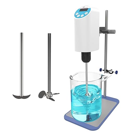 JOANLAB Digital Overhead Stirrer Mixer Electric Laboratory Industrial Liquid Mixer Stirring 30,000mPa.s,20L,100-2000RPM Adjustable