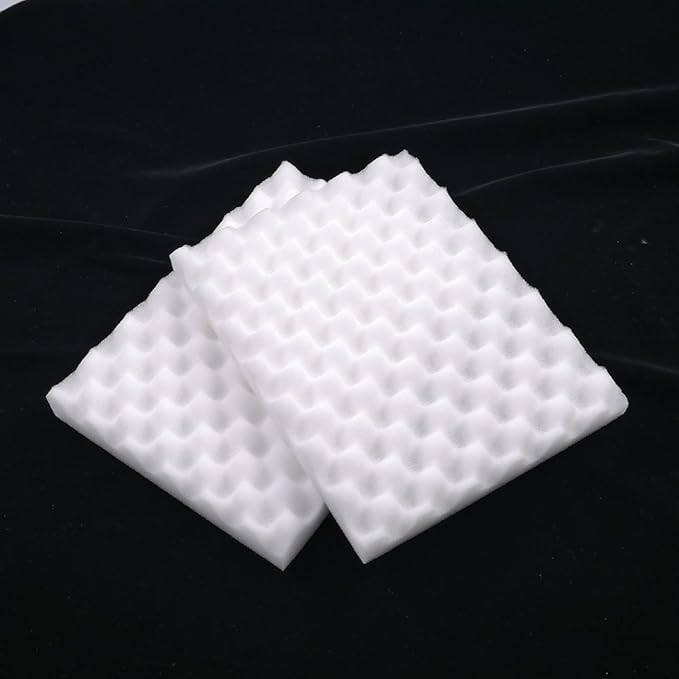 EORTA 2 Pcs Fondant Shaping Sponge Pad Sugar Flower Gum Paste Modeling Foam Tray Wave Sponge Mat Cake Decorating Tools for Kitchen Baking Sugarcraft DIY, White