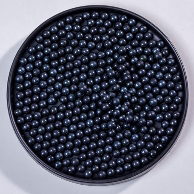 Black Sprinkles Edible Pearls Sprinkles,Cake Sprinkles130g 4.6OZ,Cookie Sprinkles,Sugar Pearl, Edible Candy Pearls for Cake Cupcake Decorationg (7mm-Black)