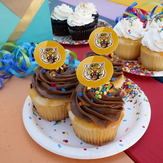 Grambling State University Primary Logo Cupcake Picks Toppers Decoration Set of 6