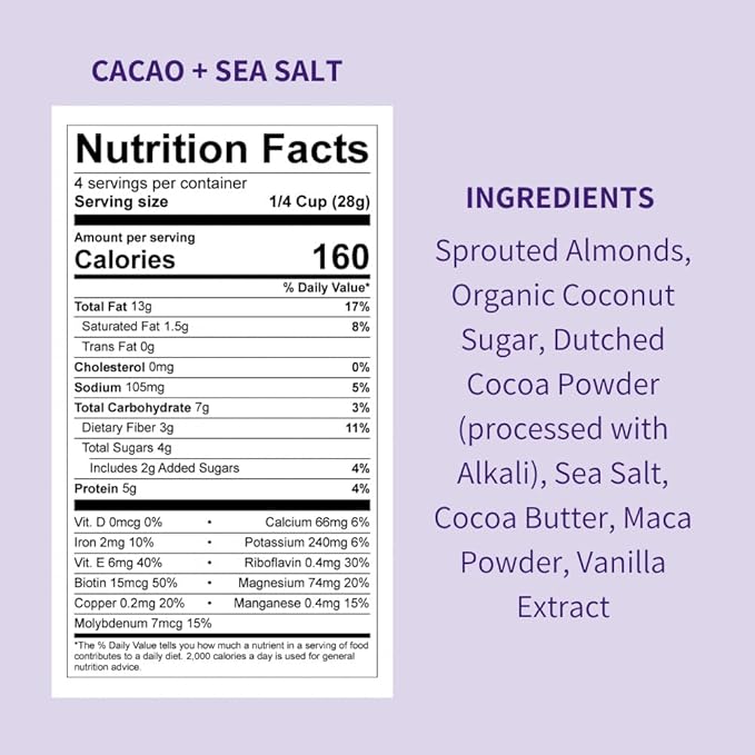 Daily Crunch, Zero Seed Oils, Gluten Free, 4oz (6 Pack, Cocoa & Sea Salt)