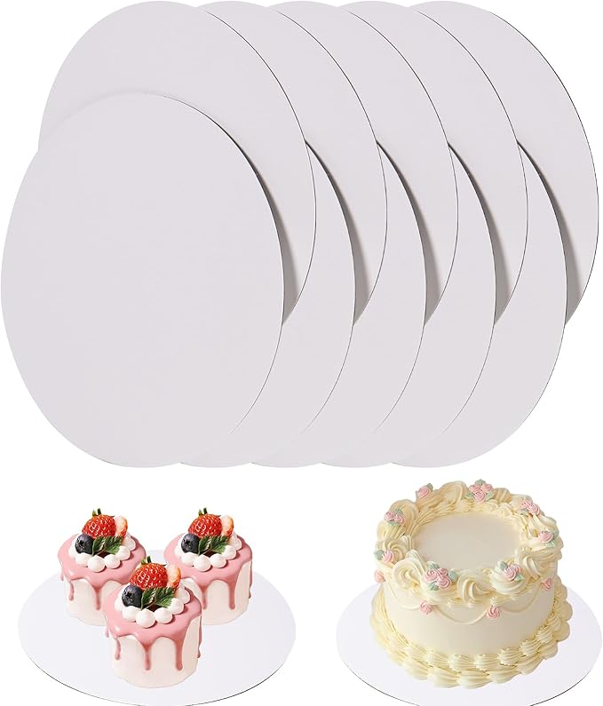 40 Pcs10 Inch Cake Board,White Cake Boards Round,Food Grade Cardboard Cake Rounds,Disposable Cake Plates,10 Inch Cake base,Waterproof and Oil proof Cake Tray Cake Pizza Circles