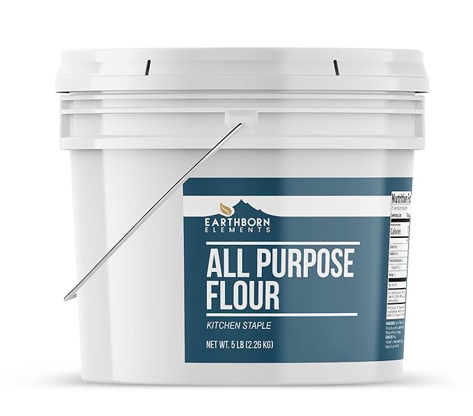 Earthborn Elements All Purpose Flour 1 Gallon Bucket, Kitchen Staple, Food Storage (80 Ounce)