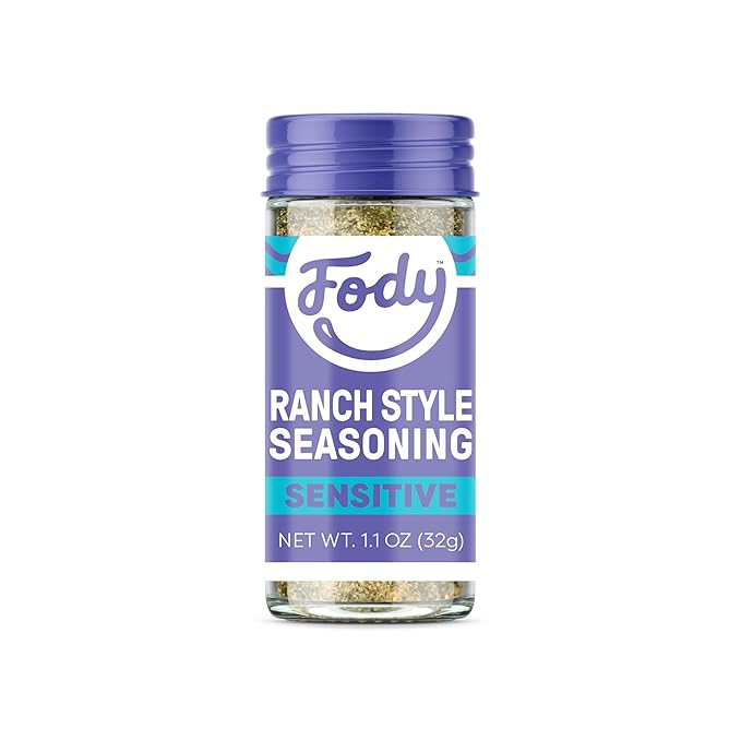 Fody Foods Ranch Seasoning, 1.1 Oz, Garlic and Onion Free, Low FODMAP Certified, Gut & IBS Friendly, Vegan, Non-GMO, Gluten Free, Keto Friendly