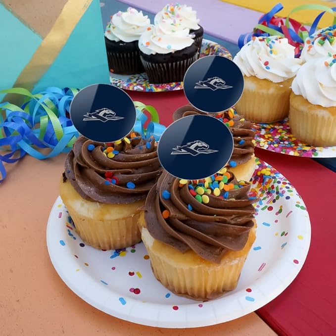 Longwood Primary Logo Cupcake Picks Toppers Decoration Set of 6