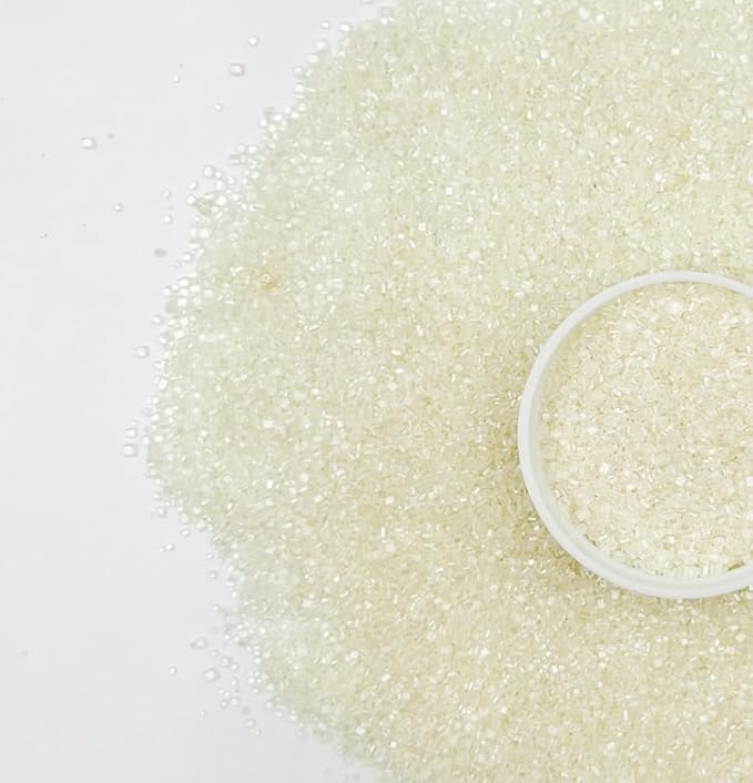 Sentovac White Sanding Sugar Sprinkles | Edible White Sprinkles for Cake Decorating | 1 Bottle 3.2oz Cookie Decorating Celebrations Wedding Shower Party Chirstmas Supplies