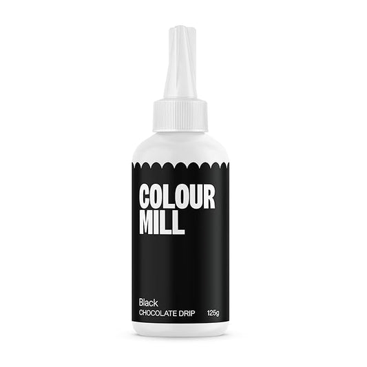 Colour Mill Chocolate Drip Easy-Melt Drizzle for Desserts, 125 Grams Black