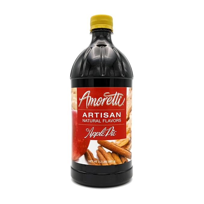 Amoretti - Natural Apple Pie Artisan Flavor Paste, 2.2 lbs, Perfect For Ice Cream, Beverages, Cakes, and more, Preservative Free, Vegan, Gluten Free, No Artificial Sweeteners, Highly Concentrated