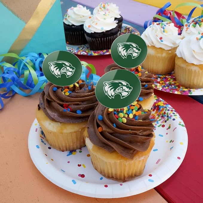 Utah Valley University Primary Logo Cupcake Picks Toppers Decoration Set of 6