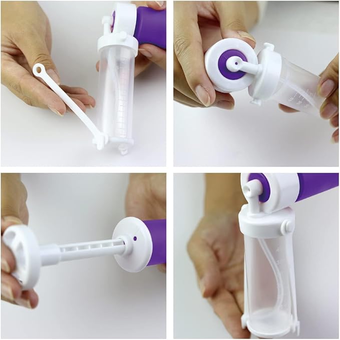 O’crème Cake Airbrush – Manual – Plastic Sprayer and 4 Cylinders – Suitable for Edible Paint and Glitter on Chocolates, Cakes, Cupcakes and More