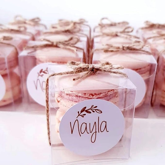 RomanticBaking 100 Pack Bulk 2x2x2 Inch Clear Gift Boxes Macaron Boxes Small Chocolate Bomb Boxes Birthday Wedding Party Favor Boxes