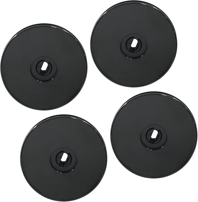 4PCS 3Inch Acrylic Lazy Susan Turntable Platter, Black Turntable Organizer Round Rotating Plate Revolving Display Base for Spice Rack Table Cake Cookie Decorating