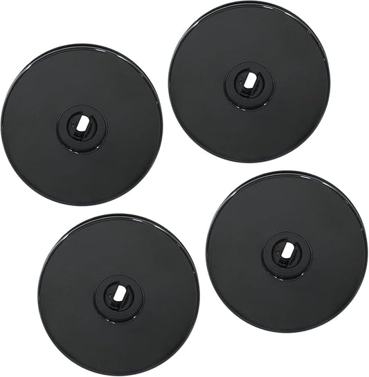 4PCS 3Inch Acrylic Lazy Susan Turntable Platter, Black Turntable Organizer Round Rotating Plate Revolving Display Base for Spice Rack Table Cake Cookie Decorating