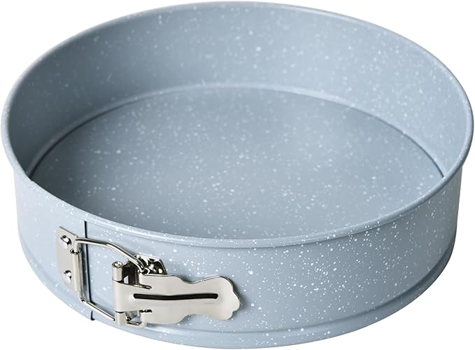 Springform Pan 10-Inch Nonstick Cheesecake Pan with Removable Bottom Round Baking Cake Pie Mold for Oven 10" x 10" (Grey with White Point)