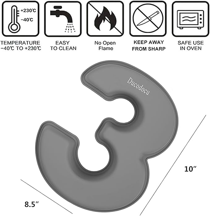 Ducodocu Silicone Number Cake Pan Large 3D Number Cake Mold Baking Forms Novel Cake Tins DIY Baking Mold for 3/30th Birthday Wedding Anniversary 10 inch Number of 3&0, 2 Pack