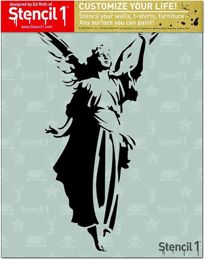 Stencil1 Stencil 8.5 x 11-inch-Angel, 8.5 x 11