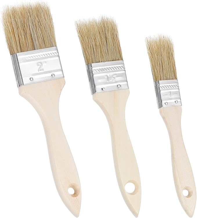 3 Pcs Pastry Brushes, 3 Sizes Natural Bristle Pastry Basting Brush, Food Oil Brushes for Butter Sauce Marinade, Kitchen Tools, Cooking Food